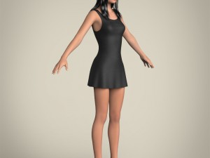 realistic beautiful teenage girl 3D Модель