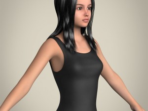 realistic beautiful teenage girl 3D Модель