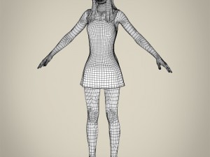realistic beautiful teenage girl 3D Модель