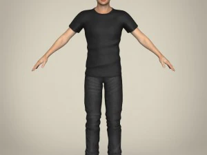realistic handsome teenage boy 3D Model