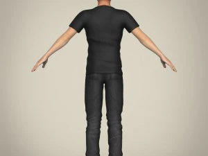 realistic handsome teenage boy 3D Model