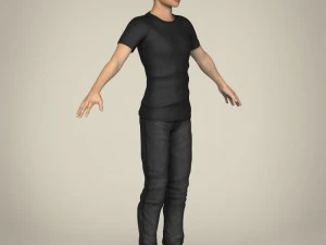 realistic handsome teenage boy 3D Model