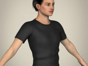 realistic handsome teenage boy 3D Model
