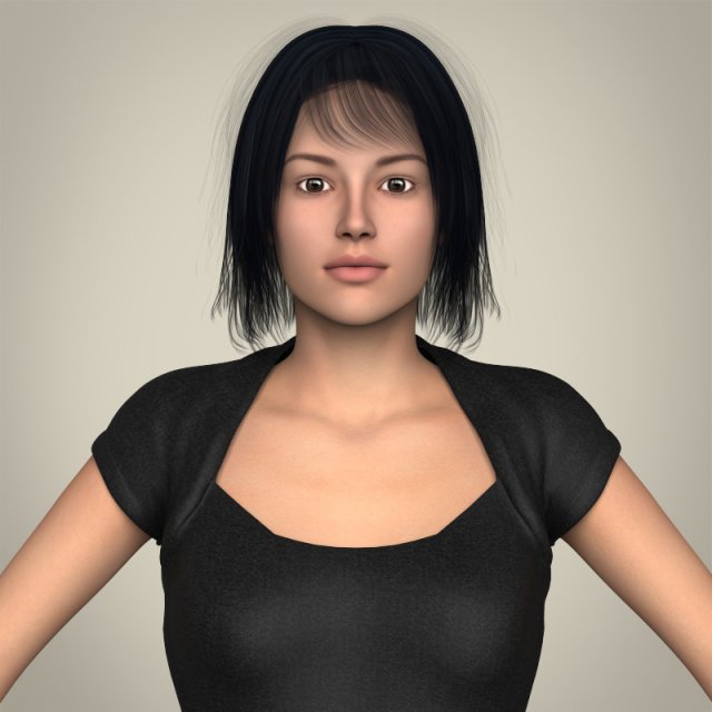 realistic beautiful modern woman 3D मॉडल .c4d .max .obj .3ds .fbx .stl .blend 