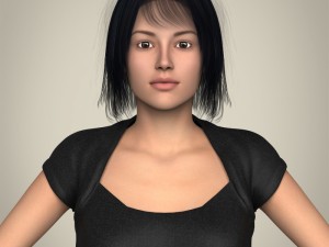 realistic beautiful modern woman Modello 3D