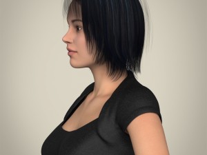 realistic beautiful modern woman 3D मॉडल