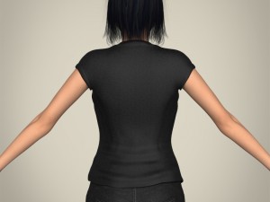 realistic beautiful modern woman 3D मॉडल