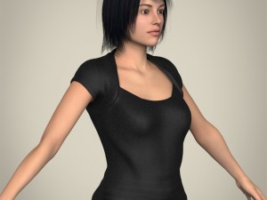 realistic beautiful modern woman 3D मॉडल