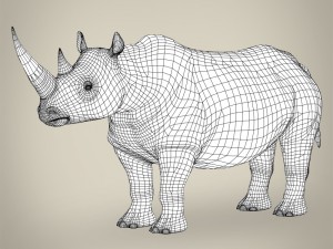 realistic rhinoceros 3Dモデル