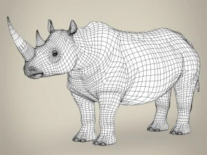 realistic rhinoceros 3D Model