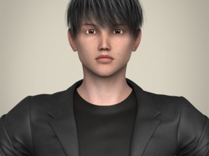 realistic young handsome boy Modello 3D