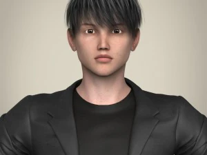 現実的な若いハンサムな男の子 3Dモデル