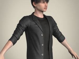 realistic young handsome boy 3D मॉडल