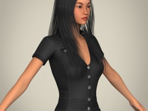 realistic japanese beautiful girl Modèle 3D