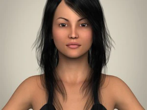 realistisch babypopmeisje 3D Model