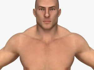 realistic muscular man 3D Model