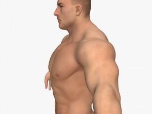 realistic muscular man 3D मॉडल
