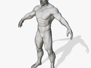 realistic muscular man 3D Model