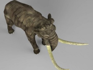 realistic mammoth elephant Modèle 3D