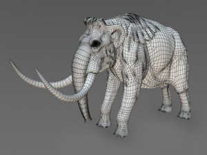 realistic mammoth elephant Modèle 3D