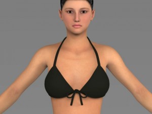 Young pretty girl 3D 모델