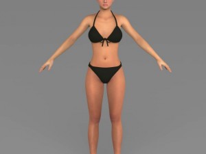 Young pretty girl 3D 모델