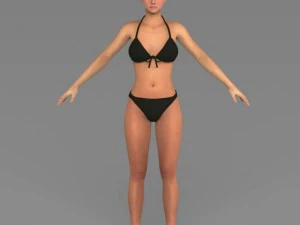 Young pretty girl 3D Model