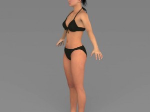 Young pretty girl 3D 모델