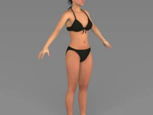 Young pretty girl 3D Model
