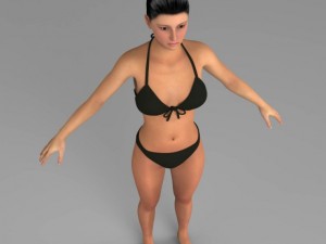 Young pretty girl 3D 모델