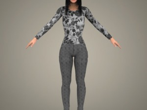 Realistic youngy girl 3D Model