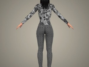 Realistic youngy girl 3D Model