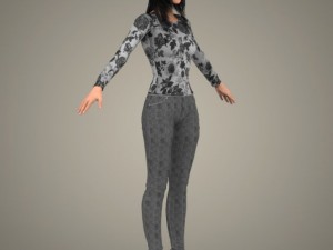 Realistic youngy girl 3D Model