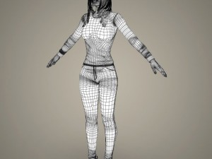 Realistic youngy girl 3D Model