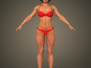 Realistic bodybuilder woman Modèle 3D
