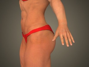 Realistic bodybuilder woman Modèle 3D