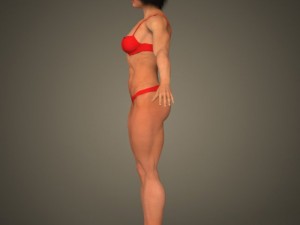 Realistic bodybuilder woman Modèle 3D
