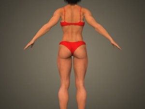 Realistic bodybuilder woman Modèle 3D
