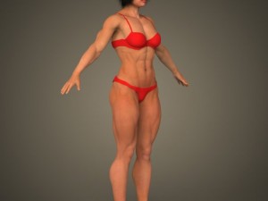Realistic bodybuilder woman Modèle 3D