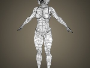 Realistic bodybuilder woman Modèle 3D