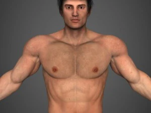 Realistischer Bodybuilder-Mann 3D Modell