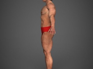 Realistic bodybuilder man 3D मॉडल