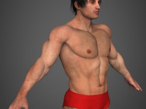 Realistic bodybuilder man 3D मॉडल