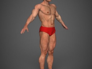 Realistic bodybuilder man 3D मॉडल