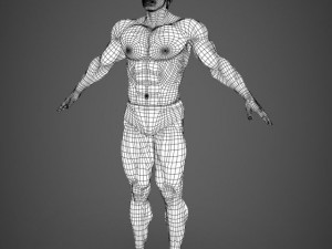 Realistic bodybuilder man 3D मॉडल