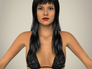 Ger&ccedil;ek&ccedil;i gen&ccedil; kadın 3D Model