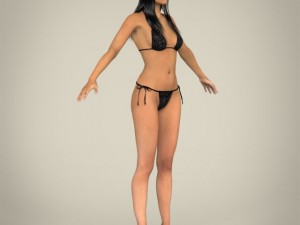 Realistic youngy female 3D Model