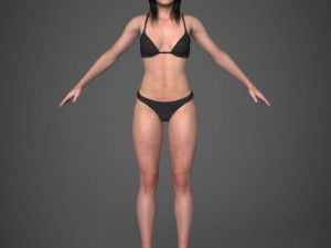 Realistic young pretty girl 3D मॉडल
