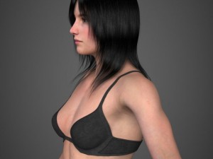 Realistic young pretty girl 3D मॉडल