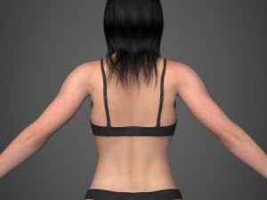 Realistic young pretty girl 3D मॉडल